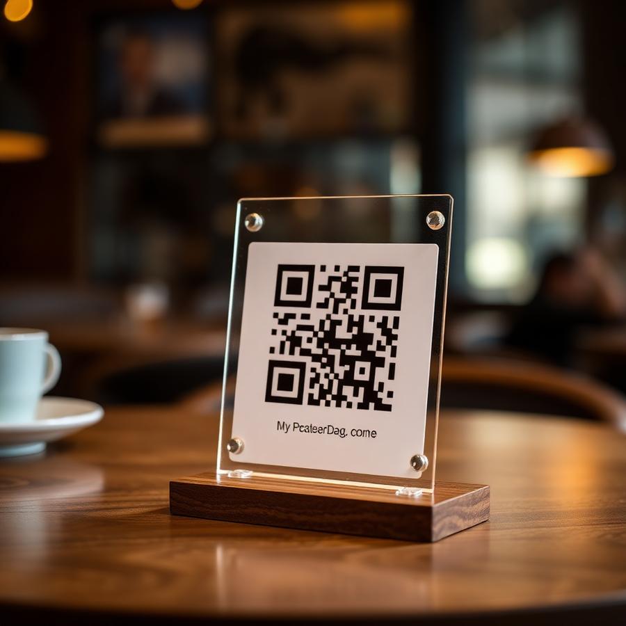 Acrylic QR Stand